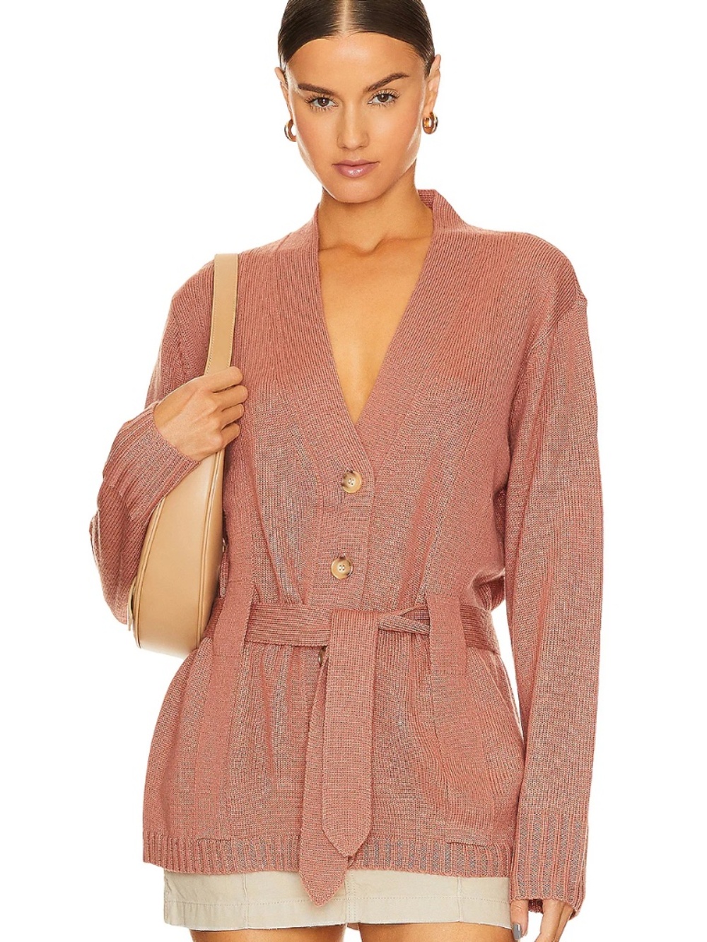 The GREAT. Wayward Cardigan in Dust Pink Size 1 (S)